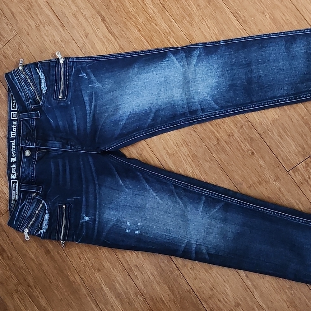 Rock revival moto jeans